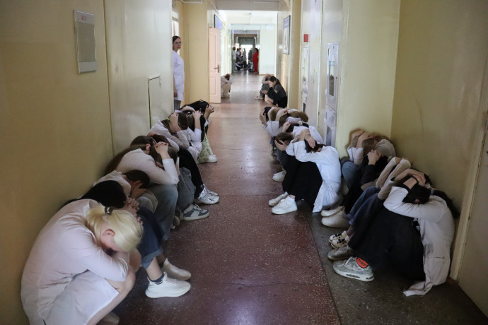 Штабная тренировка в Омском медицинском колледже 1